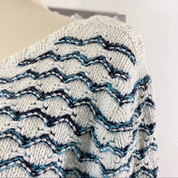 Chunky Knit Sweater Metallic Stripe, XL - Picture 4 of 9